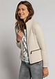 GINA LAURA IDENTITY JAQUARD STRUKTUR - Sweater met rits - creme/beige ...