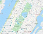 A map of Central Park, with filters to highlight park features, dining ...