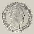 Moeda de Prata de 1 Táler, Saxônia, 1847F - Rei Frederico Augusto II ...