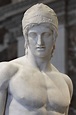 Detalle del Ares Borghese. Una estatua de mármol romana de la época ...