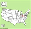 Columbus location on the U.S. Map - Ontheworldmap.com