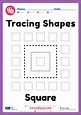 Square Tracing Worksheet - Free Printable PDF for Kindergarten