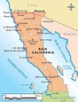 Mapa de Baja California - Mapa Físico, Geográfico, Político, turístico ...