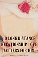10 Long Distance Relationship Love Letters for Him | Letter for him ...