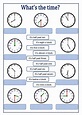 Teaching Kids To Tell Time Worksheets