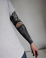 50 Bold Blackout Tattoos - Blackout Tattoos With White Ink