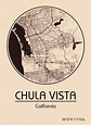 Karte / Map ~ Chula Vista, Kalifornien / California - Vereinigte ...
