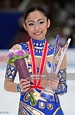 Winner Miki Ando of Japan poses for photographs after competing in ...