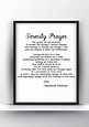 Serenity Prayer by Reinhold Niebuhr Printable and Poster - Shark Printables