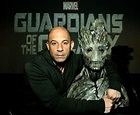 Vin Diesel posing with (and our first look at) his character, Groot, in ...
