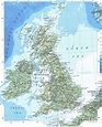 Physical map of British Isles, Large detailed map of British Isles in ...