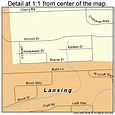 Lansing New York Street Map 3641223