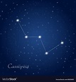 Cassiopeia constellation Royalty Free Vector Image