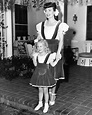 Joan and Christina Crawford in matching mother-daughter dresses. | Joan ...