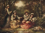 Narcisse-Virgile Diaz de la Peña (French, 1807-1876) , Maidens in the ...