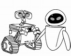 Dibujo de Wall-E con Eve para colorear - Dibujos para colorear imprimir ...