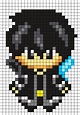 SAO_Kirito by HoshiNoKaabi on Kandi Patterns | Pixel art grid, Anime ...