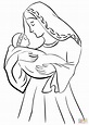 Dibujo de La Virgen María y el Niño Jesús para colorear | Dibujos para ...