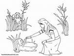 coloring page of baby moses basket | on the picture and then print it ...