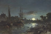 Johan Barthold Jongkind (Dutch, 1819–1891) , Claire de lune aux ...