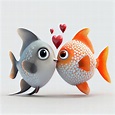 Cute Fish Love Clip Art