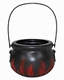 Hexenkessel mit Flammen Motiv 15 cm für Halloween | Horror-Shop.com