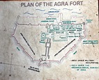Plan of Agra Fort on display at the fort, 2008 | Agra fort, Agra, Fort ...