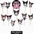 12 Pcs/Set Happy Birthday Kuromi Theme Cake Topper for Decoration ...