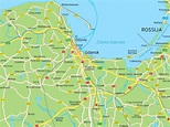 Gdańsk area road map