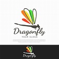 Bright colored winged dragonfly logo. dragonfly vector logo 4652734 ...