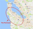 San Francisco peninsula map - Map of San Francisco peninsula ...
