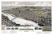 Beautifully restored map of Laredo, Texas from 1892 - KNOWOL
