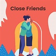 Close Friends Illustration Instagram Posts Stock Illustration ...
