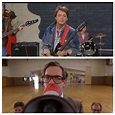 In Back To The Future when Marty auditions for the school dance, he ...