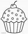 Dibujos De Cupcakes Para Colorear
