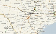 Mapa De San Antonio Texas Y Sus Alrededores