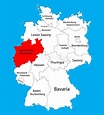 Mappa Della Germania E Della Renania Settentrionale-Vestfalia ...