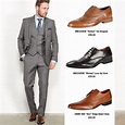 How To Match Dress Shoes With Your Suits | Grey suit brown shoes ...
