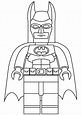 Libro para colorear de Lego superhéroe Batman para imprimir y online