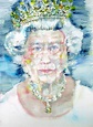 crownedlegend - Elizabeth II - Watercolor Portrait 2014 by...