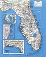 Large administrative map of Florida state with major cities Poster 20 x ...