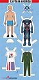 Capitán América: Muñeco Recortable para Imprimir Gratis. Captain ...