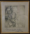 "Ludwig Frahm". Portrait, unten mit zwei handschriftlichen ...