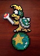 Super Mario Brothers 3 8 Bit Perler Koopaling - Lemmy Koopa via eb ...