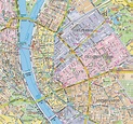 Budapest quartier de la carte - carte des districts de budapest (Hongrie)