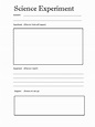 Free Printable Science Experiment Template - Printable Templates