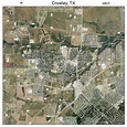 Aerial Photography Map of Crowley, TX Texas
