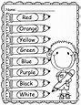 Worksheet On Colours For Kindergarten