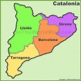 Catalonia provinces map