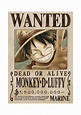 Affiche Monkey D Luffy Dead Or Alive Wanted - Poster ou Cadre